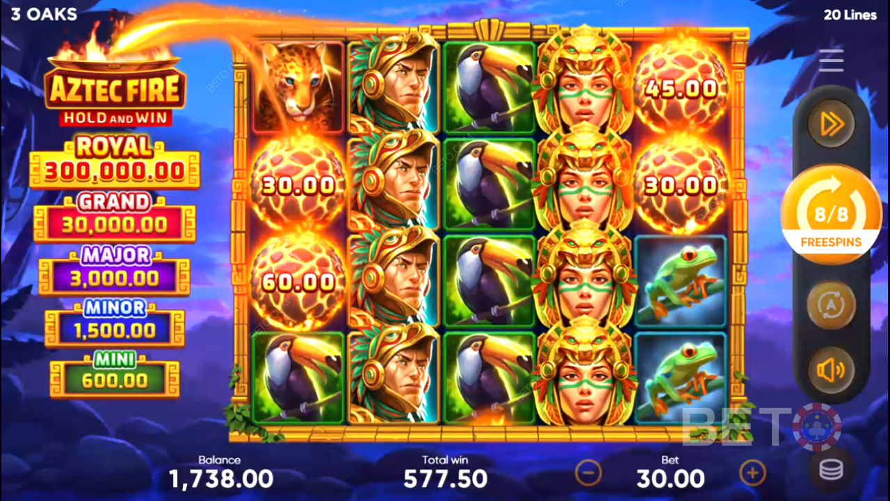 Честный обзор слота Aztec Fire: Hold and Win