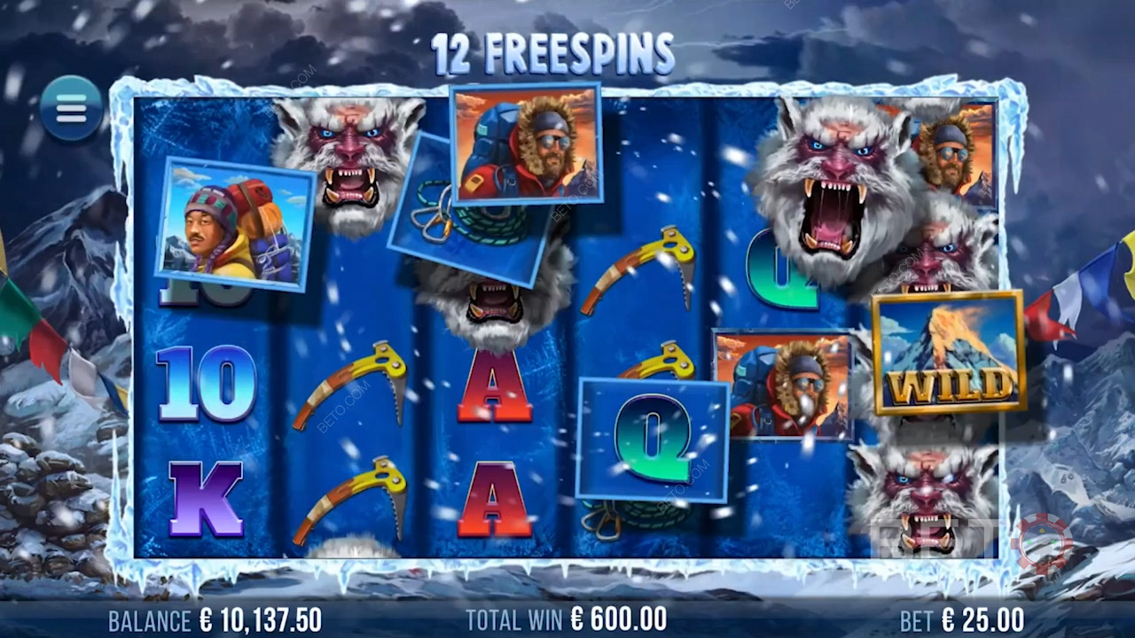 Насладитесь несколькими бесплатными вращениями в игровом автомате 9k Yeti