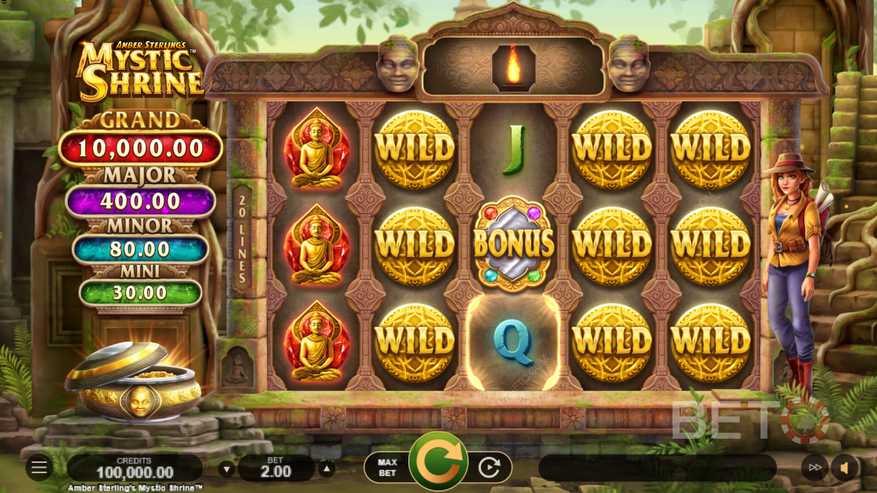 Высаживайте несколько Wilds и получайте крупные выигрыши в слоте Mystic Shrine от Amber Sterling