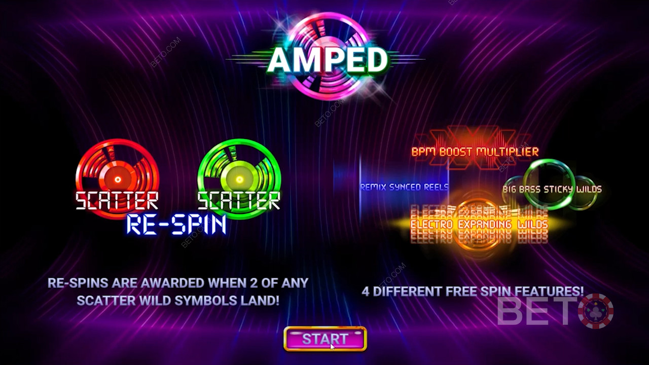Вступительный экран Amped