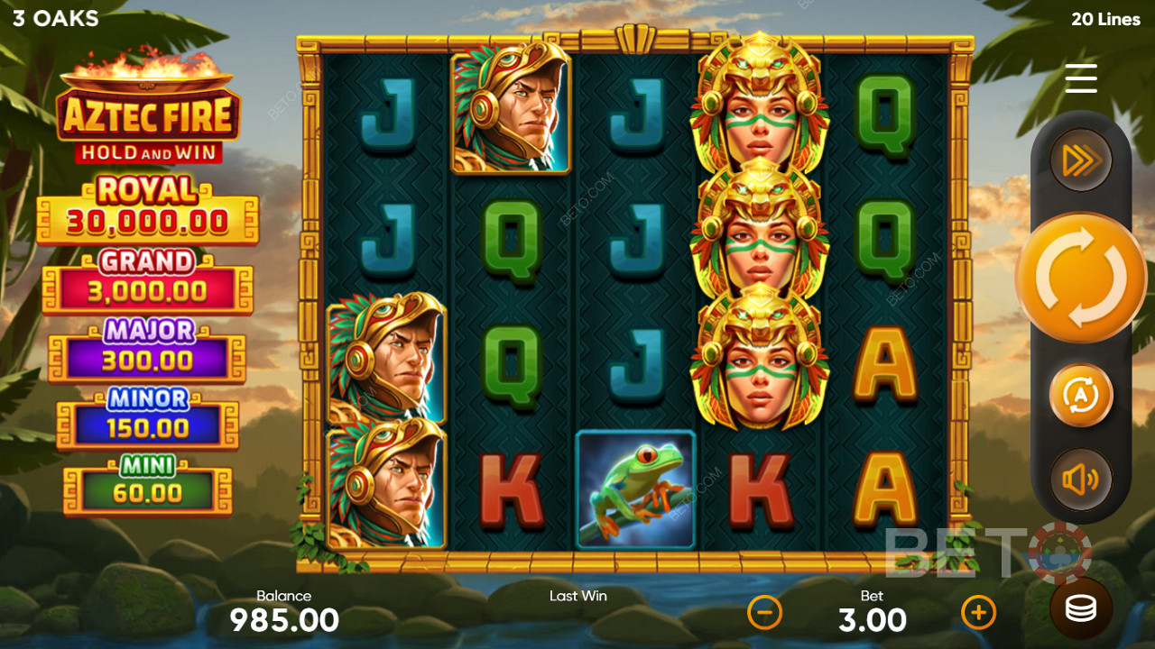 Выигрыш до 10 000x вашей ставки в слоте Aztec Fire: Hold and Win