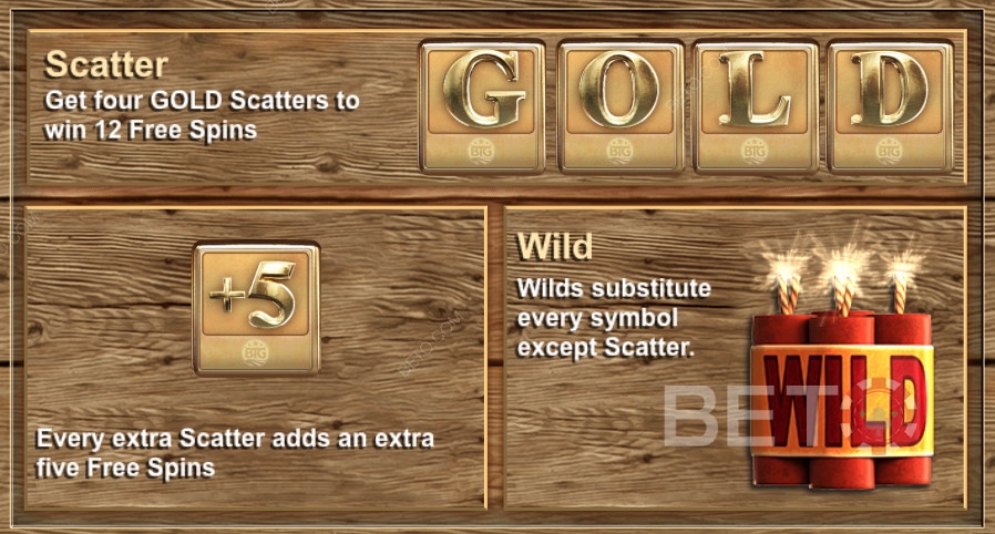 Найдите символы Scatters, чтобы выиграть бесплатные спины