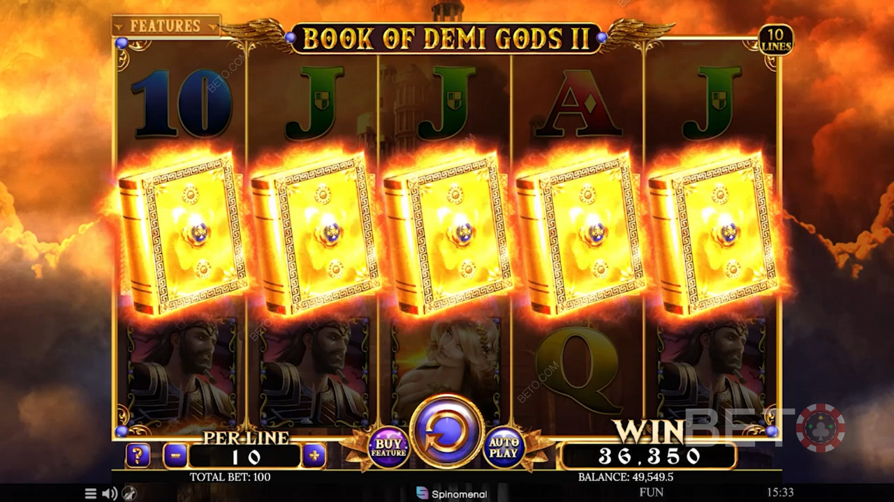 Приземление вознаграждающего комбо в Book Of Demi Gods 2