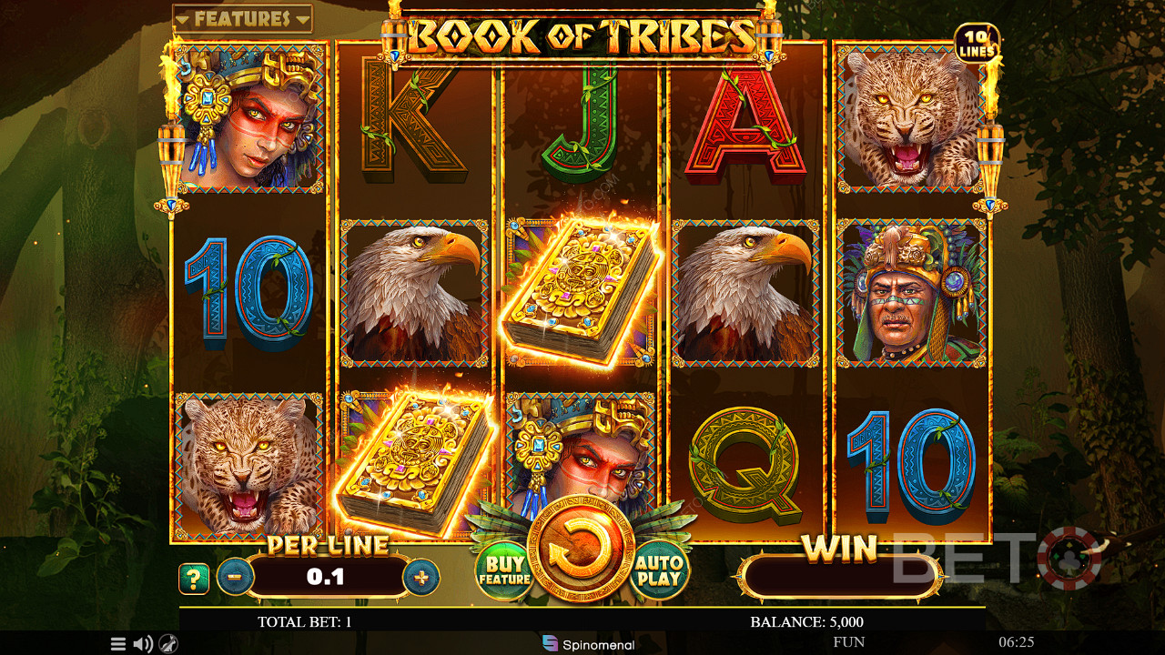 3 Scatter Wilds наградят вас бесплатными вращениями в слоте Book of Tribes