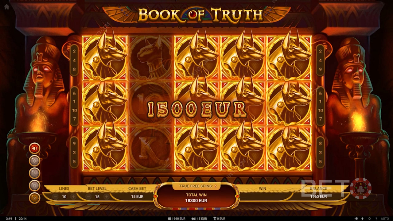 Выигрыш большой выплаты в Book of Truth