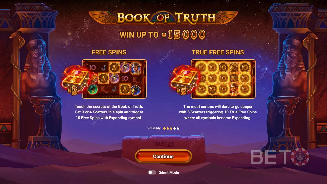 Бесплатные спины и настоящие спины слота Book of Truth