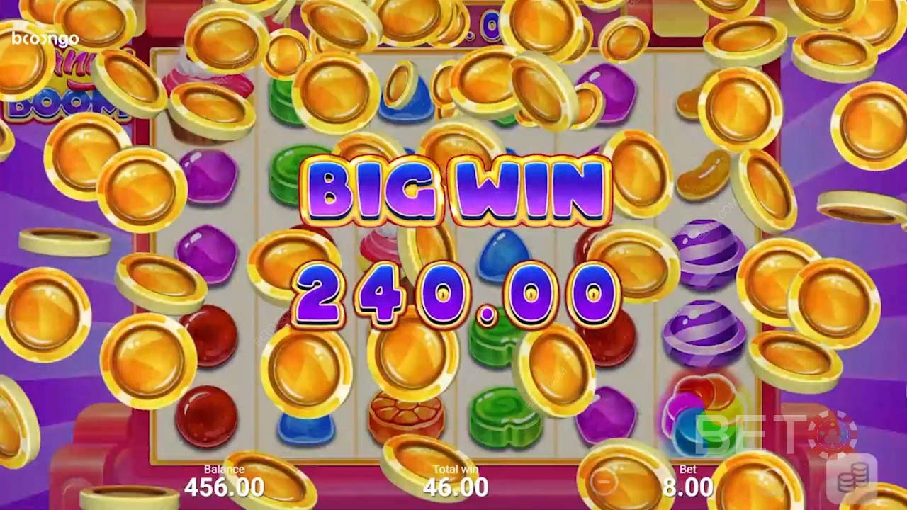 Большой выигрыш в Candy Boom