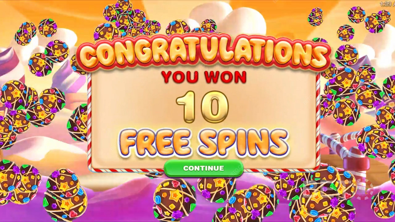 Выиграйте бесплатные спины в слоте Candyways Bonanza Megaways, высадив 3 бонусных символа бесплатных спинов