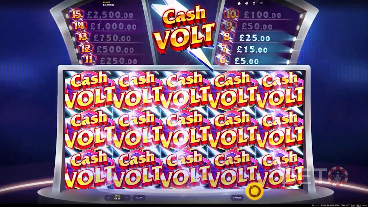 Символ Super Cash Volt может занимать позиции 2x2 или 3x3 на всех барабанах