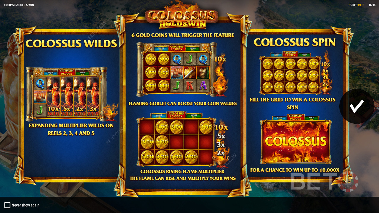 Наслаждайтесь вайлдами, респинами и джекпотами в слоте Colossus: Hold and Win