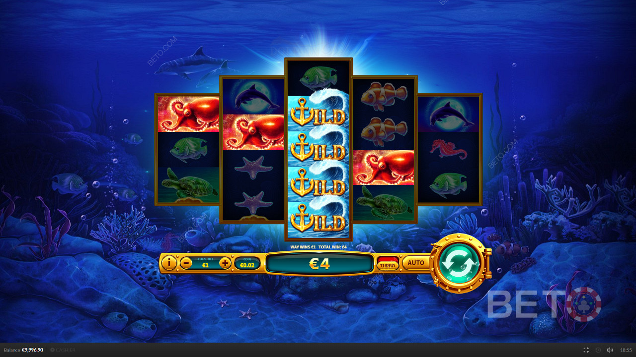 Специальные дикие символы в Dolphin Delight