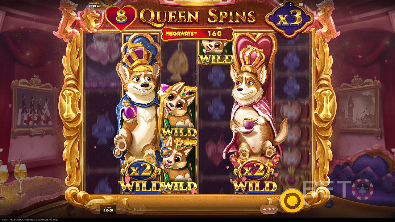 Детеныши корги и постоянные символы Wild Super в бесплатных спинах