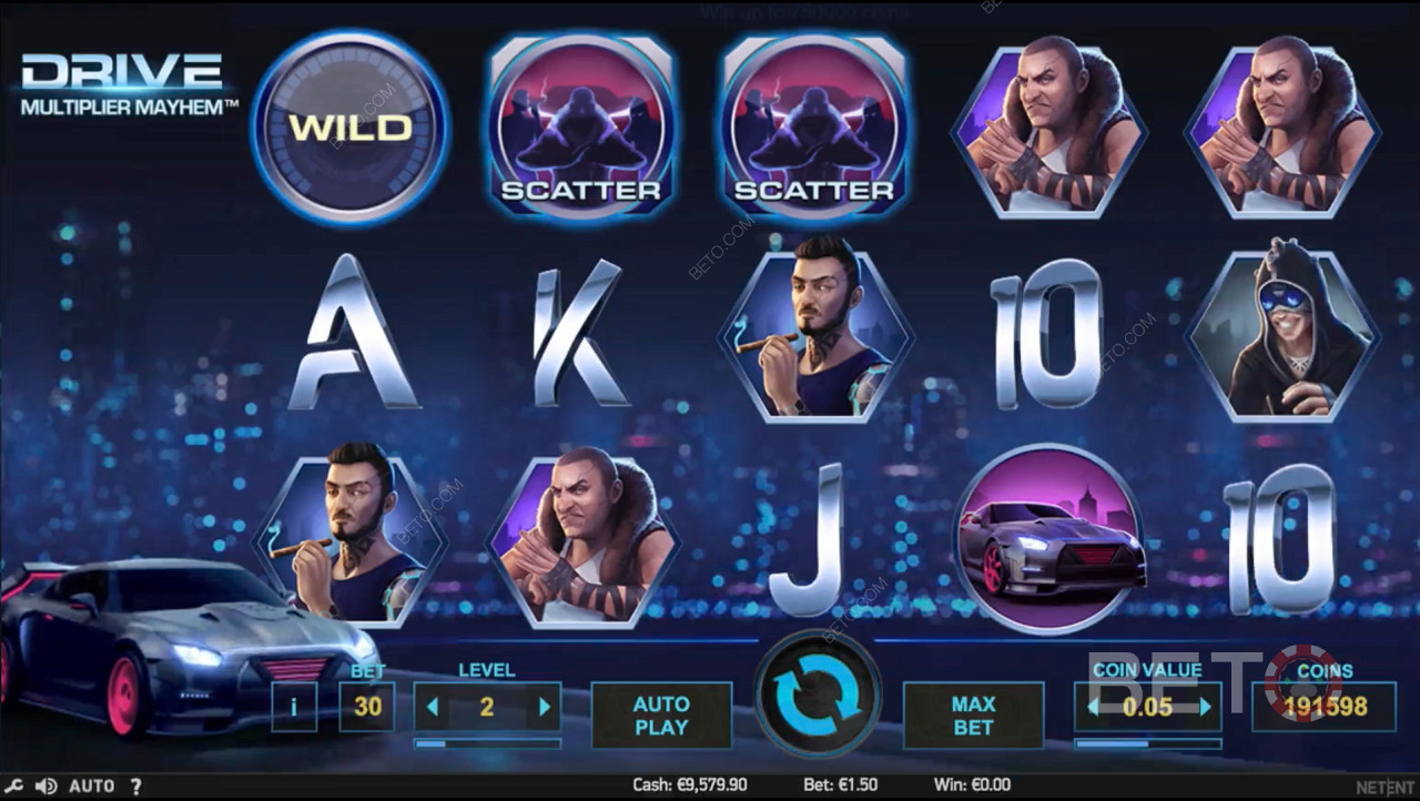 Символы разброса и множители в игре Drive: Multiplier Mayhem могут принести вам большие выигрыши