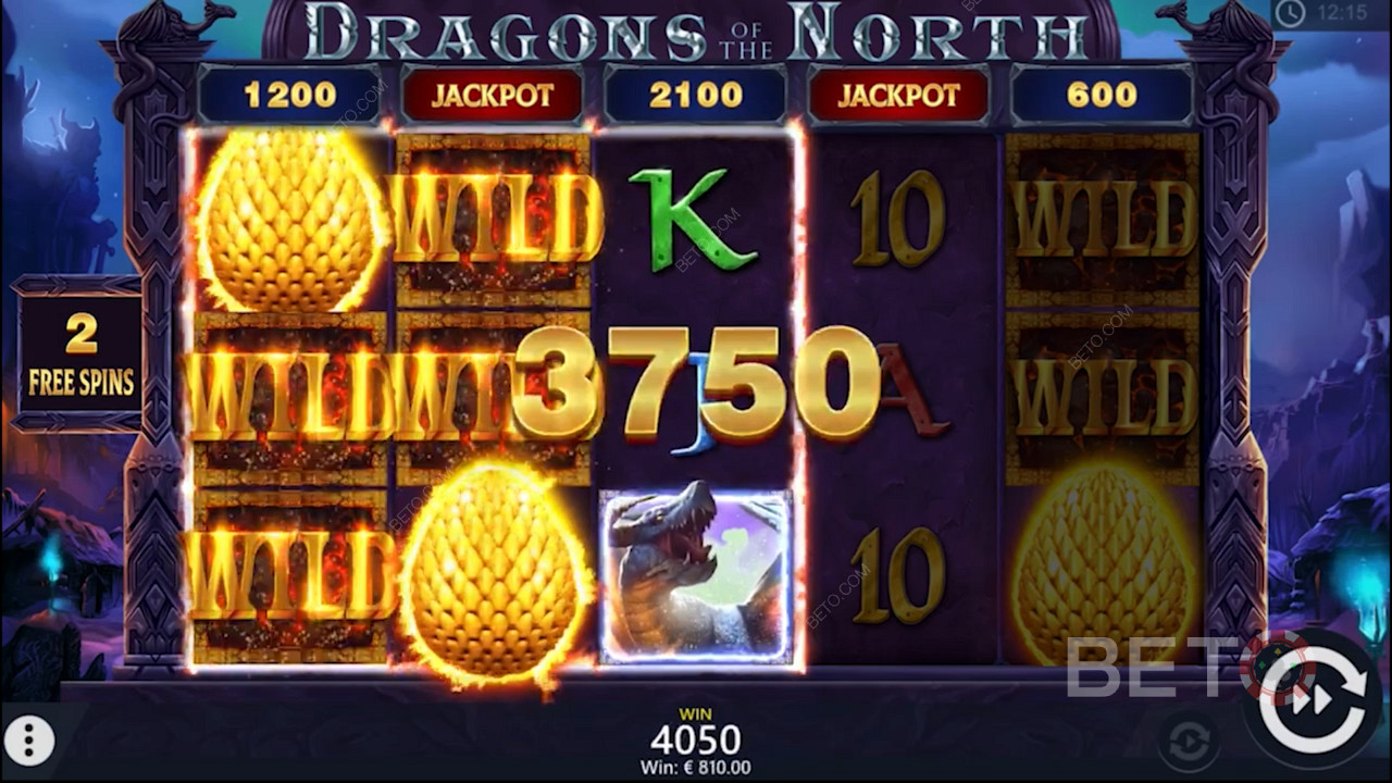 Крупный выигрыш в видеослоте Dragons of the North