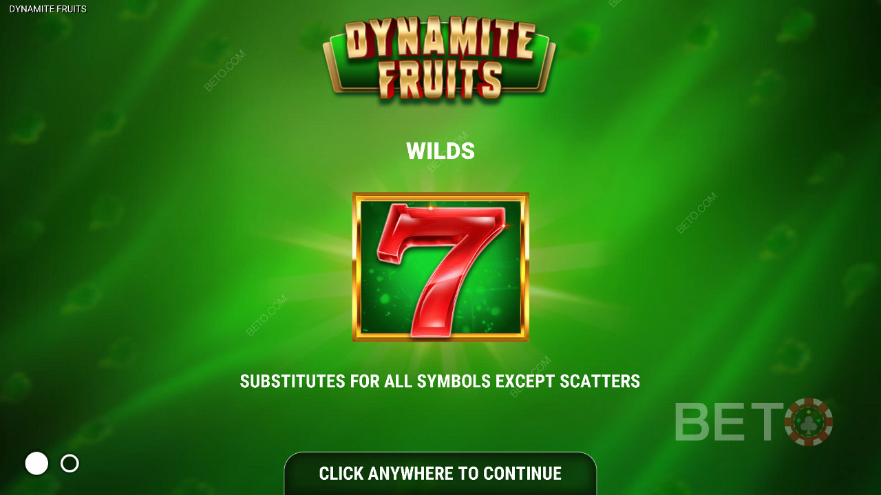 Слот Dynamite Fruits - Дикие символы - красная семерка