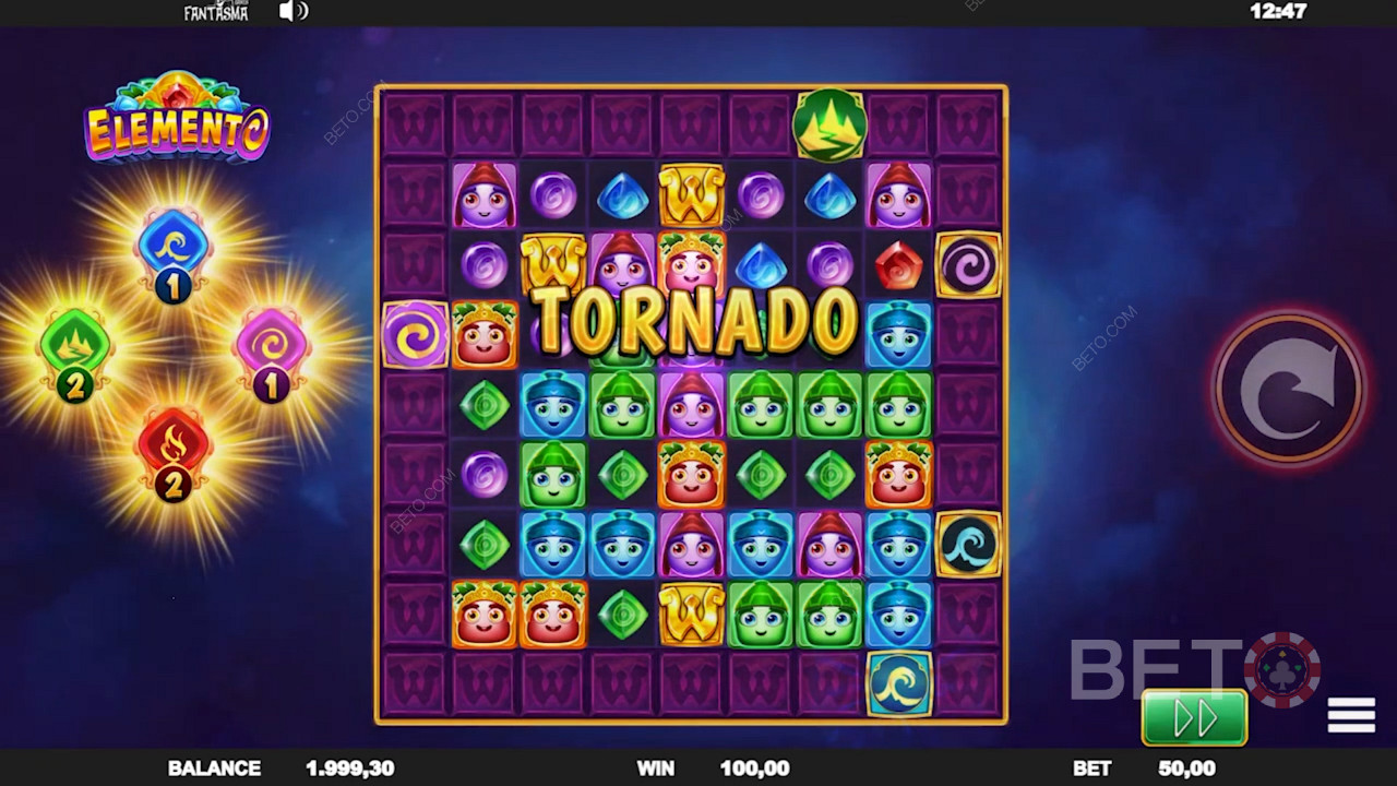 Активируйте все Element Wilds в одном вращении, чтобы запустить бонус Free Spins