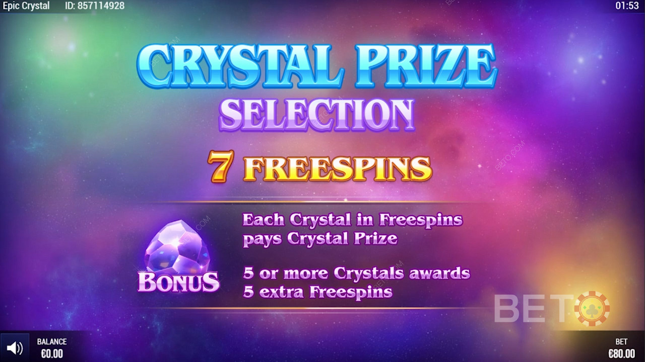 Бесплатные вращения Epic Crystal