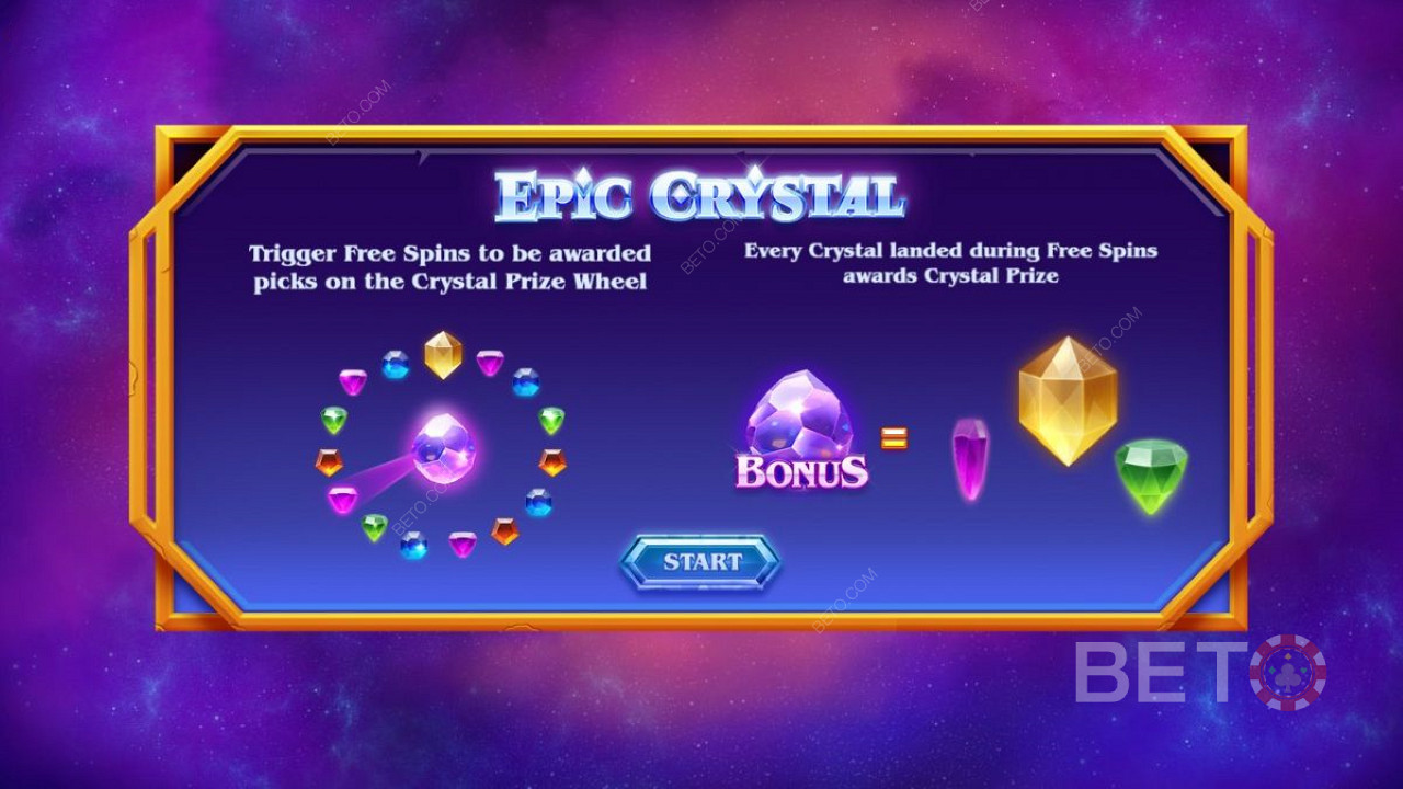 Бонусы и бесплатные вращения Epic Crystal