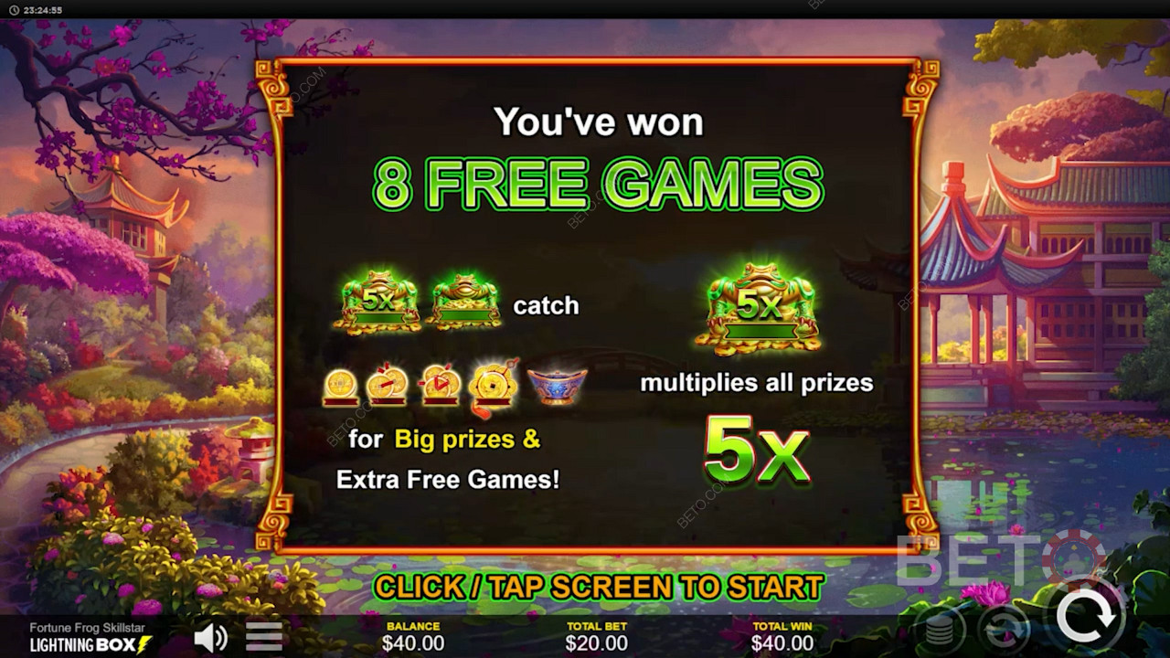 Выигрывайте в слоте Fortune Frog Skillstar - Максимальный выигрыш 4 672x от ставки.