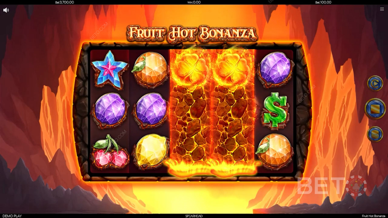 Огненные анимации в Fruit Hot Bonanza