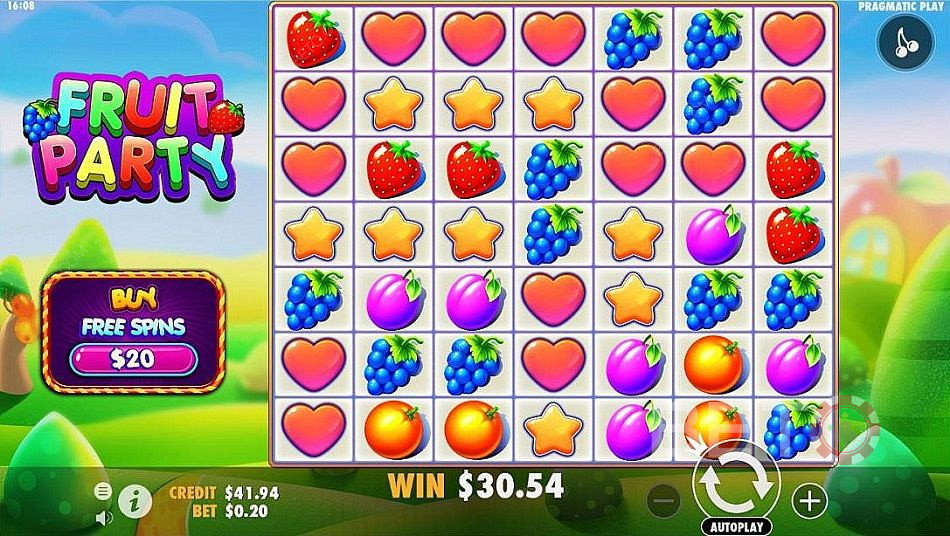 Минималистичный дизайн игры Fruit Party