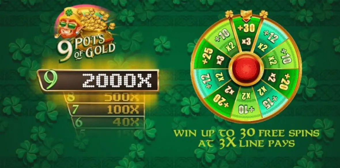 Как выглядит игра 9 Pots Of Gold