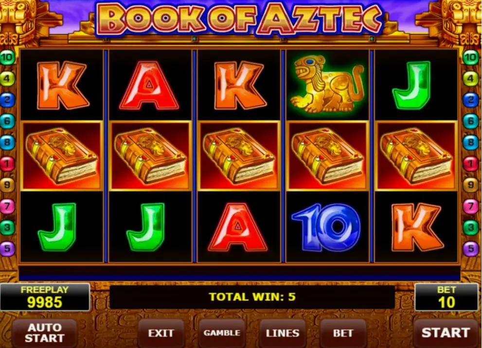 Особенности Book Of Aztec