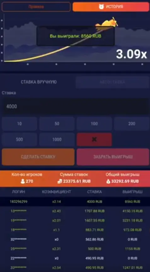Стратегия игры CRASH