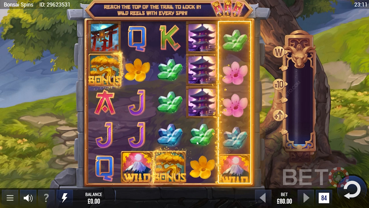 Golden themed animations during the special rounds